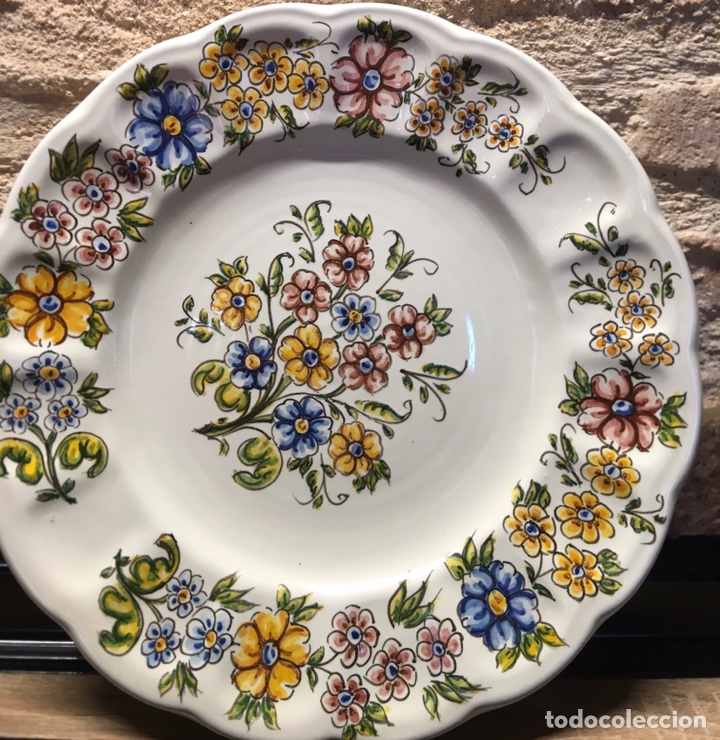 Antig&uuml;edades: Plato de flores - Foto 1