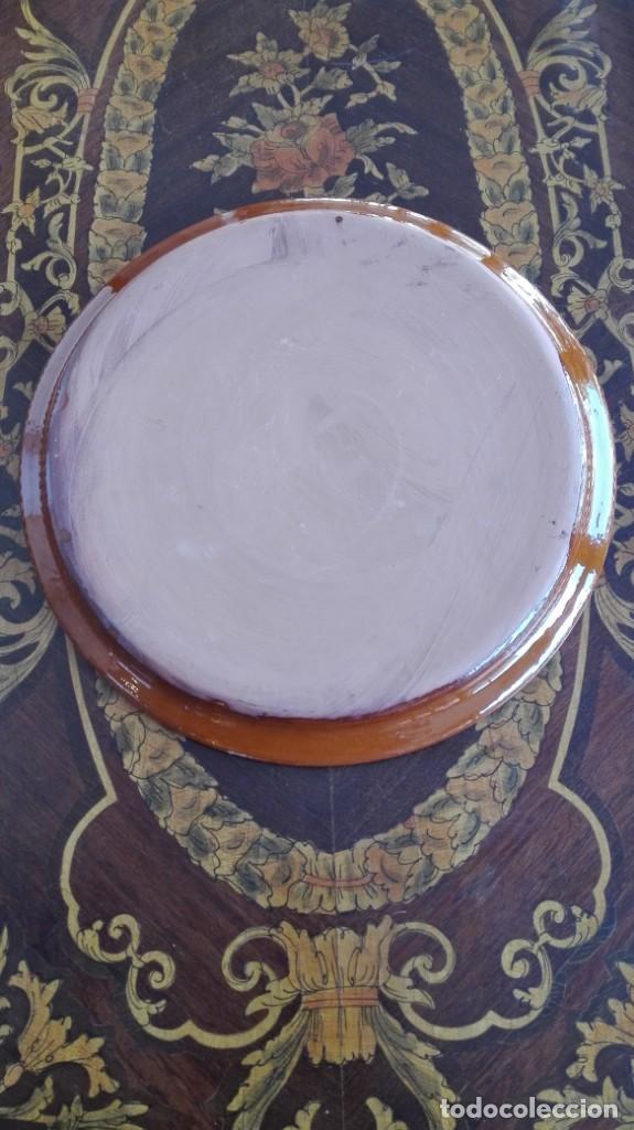 Antig&uuml;edades: Bandeja de barro cocido y vidriada - Foto 3
