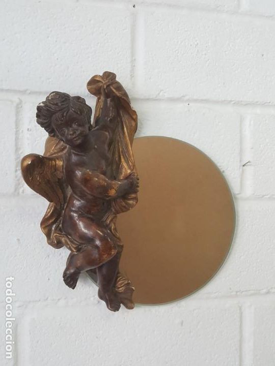 Antig&uuml;edades: Espejo y angelote - Foto 1
