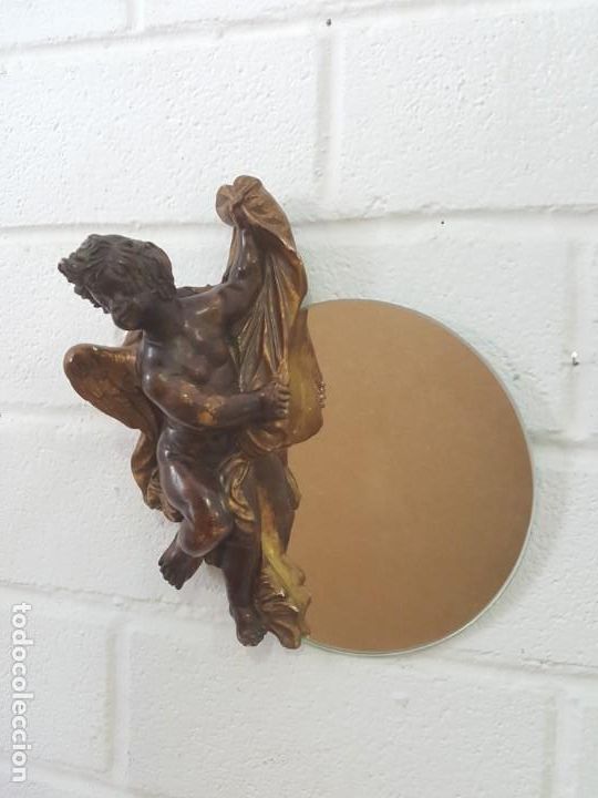 Antig&uuml;edades: Espejo y angelote - Foto 2