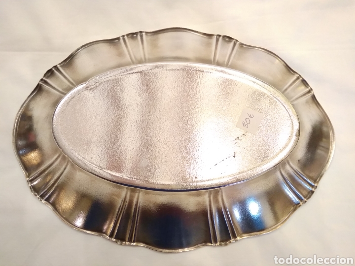 Antig&uuml;edades: Panera bandeja plateada - Foto 2