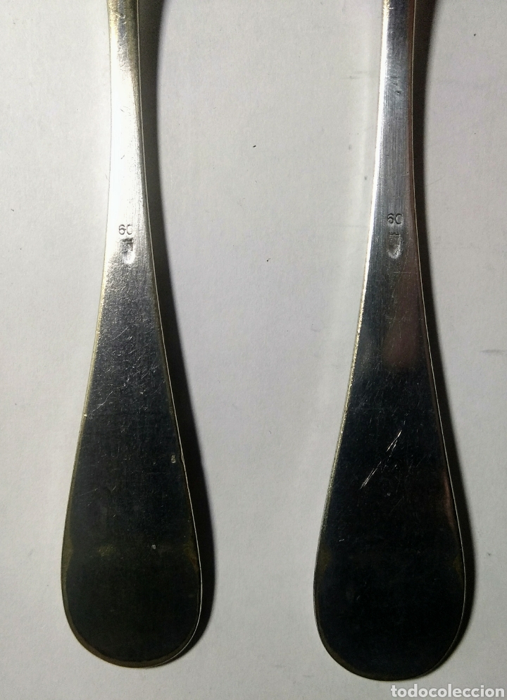 Antig&uuml;edades: 2 Cucharas de plata. - Foto 3