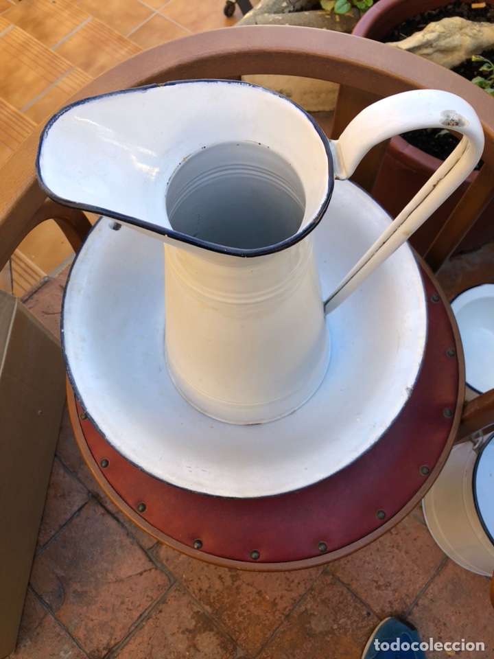Antig&uuml;edades: Bonito ba&ntilde;o port&aacute;til antiguo y complementos - Foto 2