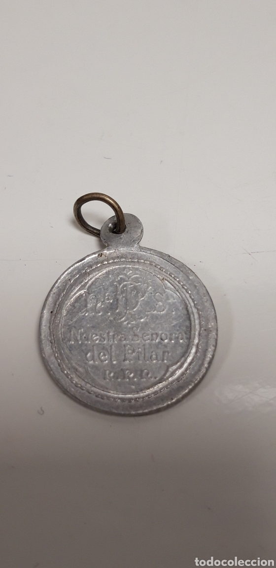 Antig&uuml;edades: MEDALLA DE ALUMINIO DE NUESTRA SE&Ntilde;ORA DEL PILAR - Foto 2