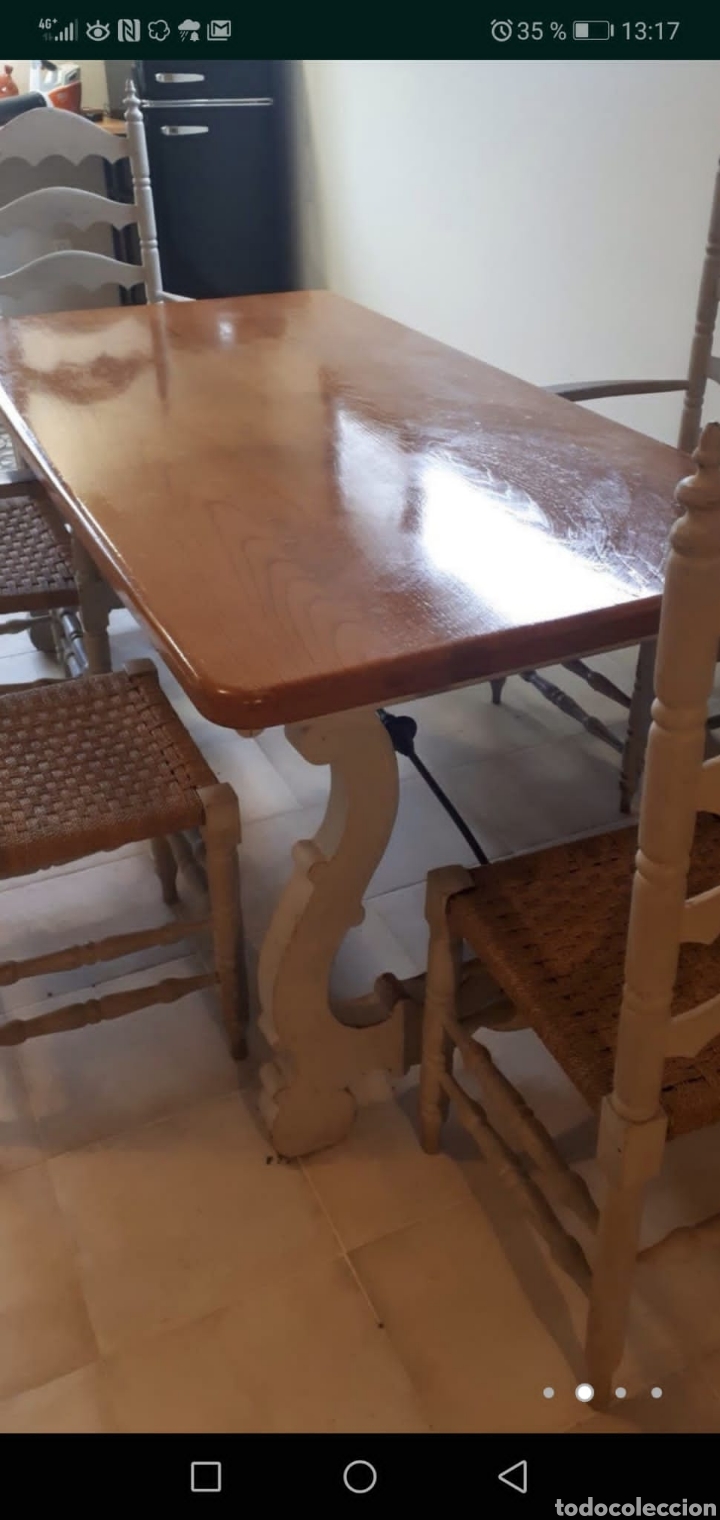 Antig&uuml;edades: MESA COMEDOR EN MADERA DE PINO - Foto 1