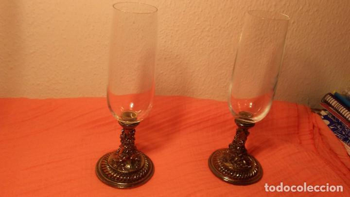 Antig&uuml;edades: 2 COPAS DE CRISTAL ARTDECOR - Foto 1