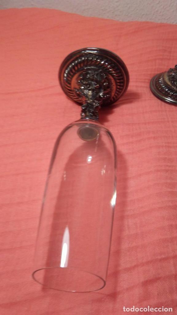 Antig&uuml;edades: 2 COPAS DE CRISTAL ARTDECOR - Foto 5