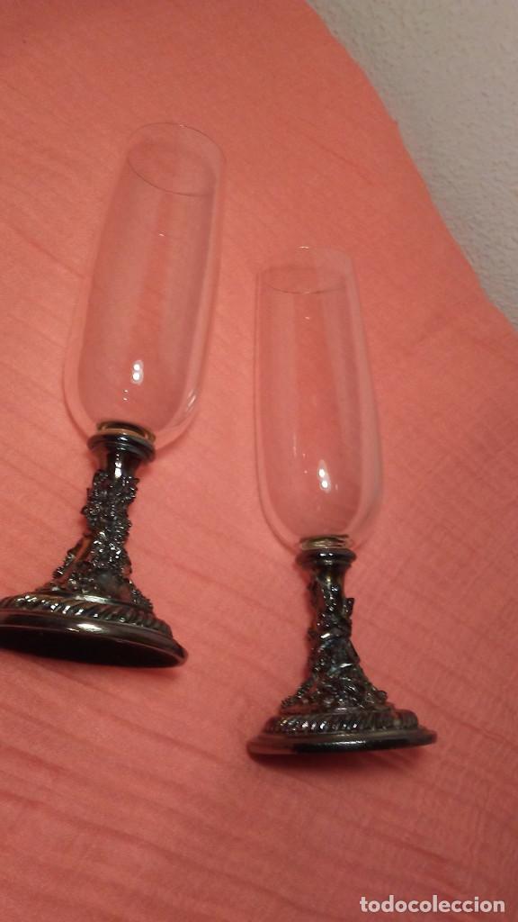 Antig&uuml;edades: 2 COPAS DE CRISTAL ARTDECOR - Foto 10