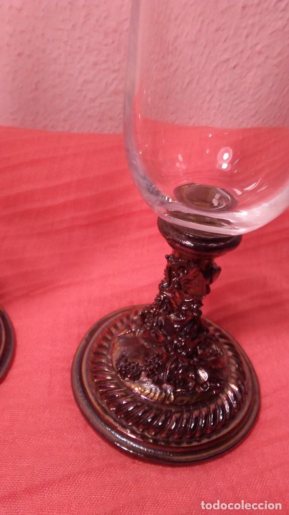 Antig&uuml;edades: 2 COPAS DE CRISTAL ARTDECOR - Foto 13