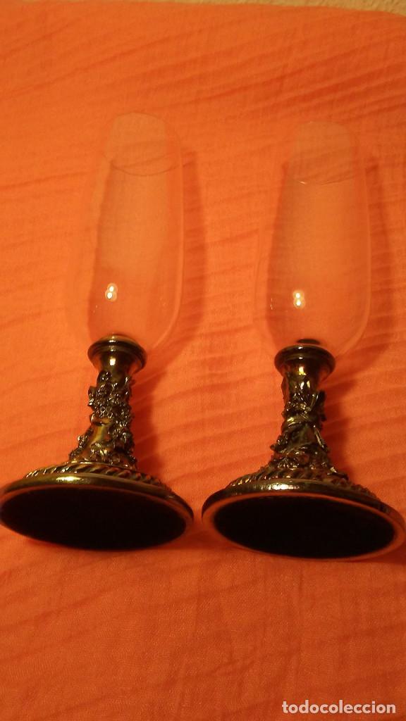 Antig&uuml;edades: 2 COPAS DE CRISTAL ARTDECOR - Foto 19