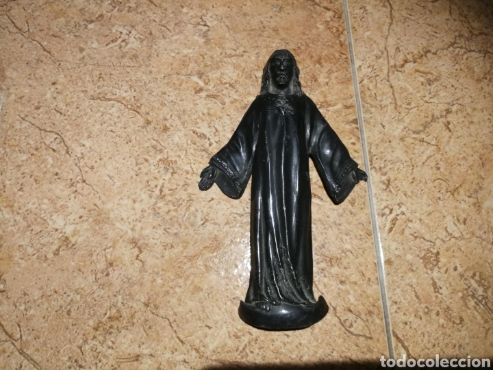 Antig&uuml;edades: Figura coraz&oacute;n de Jesus de plomo - Foto 1