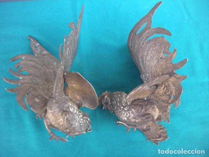 Antig&uuml;edades: GALLOS DE PELEA MET&Aacute;LICOS - Foto 3