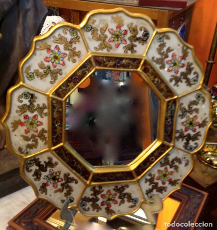 Antig&uuml;edades: Espejo Artesanal 36CM - Foto 2