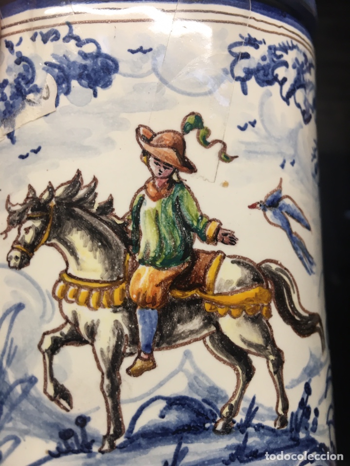 Antig&uuml;edades: Tarro ovalado Talavera de la Reina - Foto 2