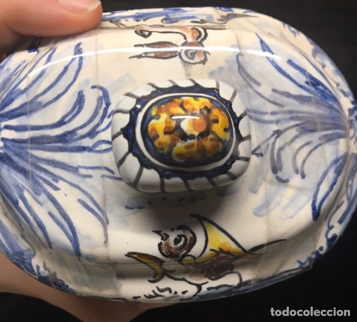 Antig&uuml;edades: Tarro ovalado Talavera de la Reina - Foto 3