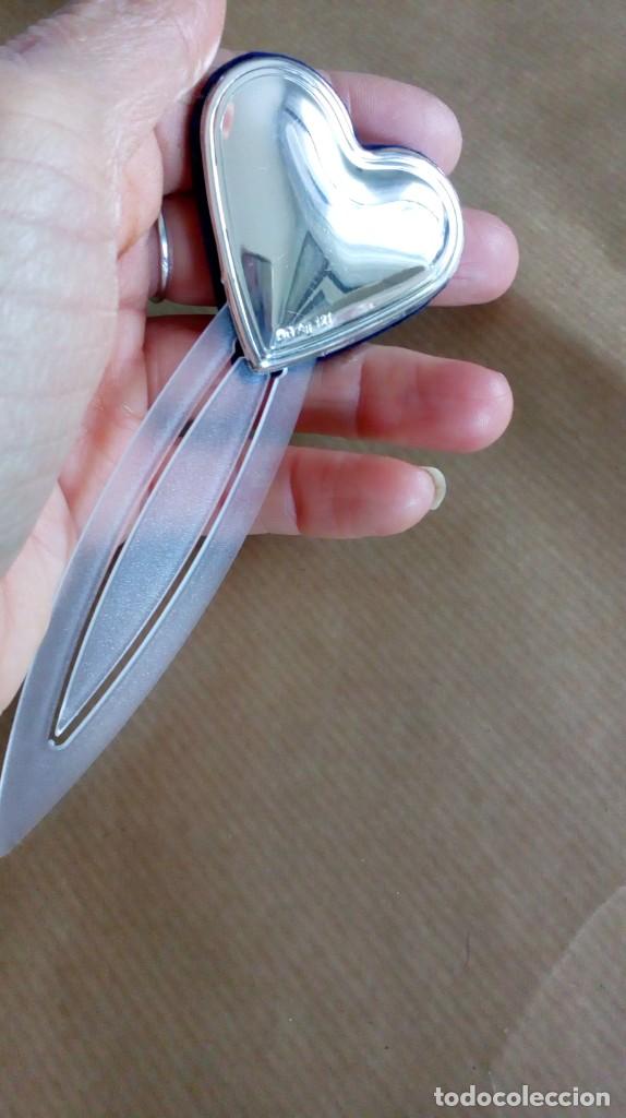 Antig&uuml;edades: MARCAP&Aacute;GINAS DE PLATA EN FORMA DE CORAZ&Oacute;N - Foto 8