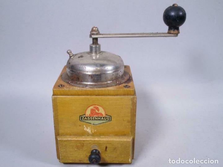 Antiguidades: CLASICO Y ANTIGUO MOLINILLO DE CAF&Eacute;   Zassenhaus  EN MADERA Y METAL CROMADO  ART  DEC&Oacute; A&Ntilde;OS 20.-30