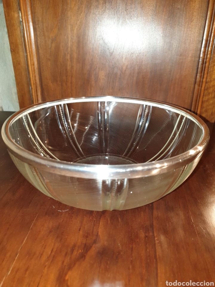 Antig&uuml;edades: Frutero cristal y plata - Foto 1