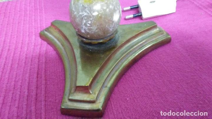 Antig&uuml;edades: L&Aacute;MPARA &Aacute;NGEL DE BRONCE Y M&Aacute;RMOL - Foto 8