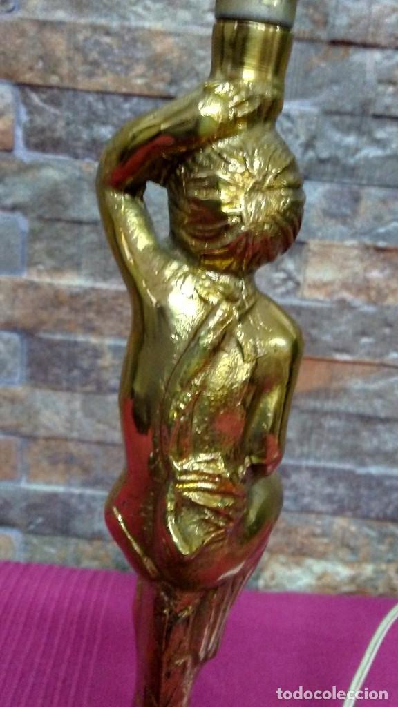Antig&uuml;edades: L&Aacute;MPARA &Aacute;NGEL DE BRONCE Y M&Aacute;RMOL - Foto 10