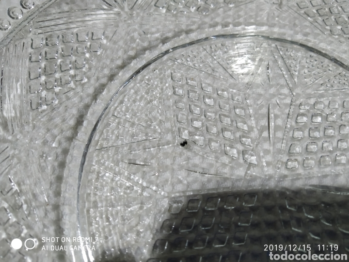 Antig&uuml;edades: 2 antiguos platos cristal - Foto 4