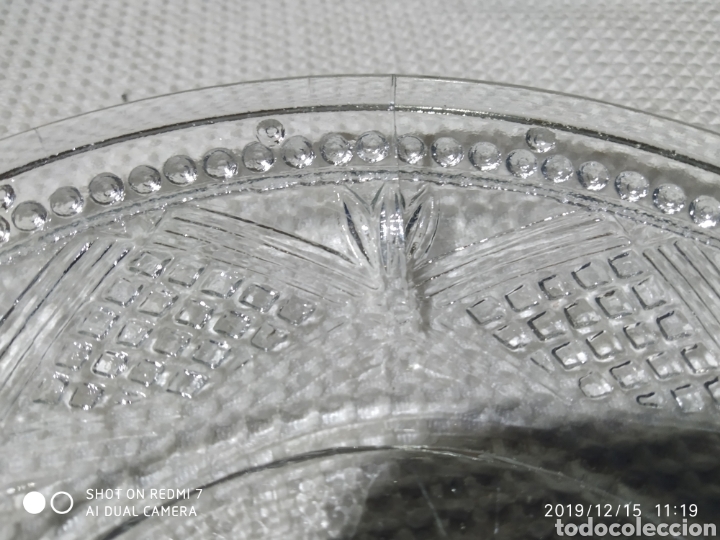 Antig&uuml;edades: 2 antiguos platos cristal - Foto 5