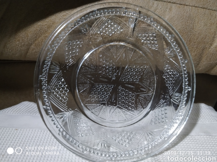 Antig&uuml;edades: 2 antiguos platos cristal - Foto 6