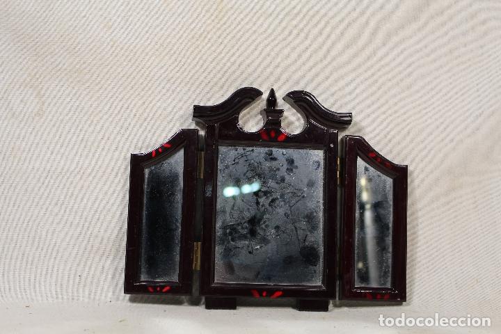 Antig&uuml;edades: espjo plegable de 3 hojas en baquelita - Foto 1