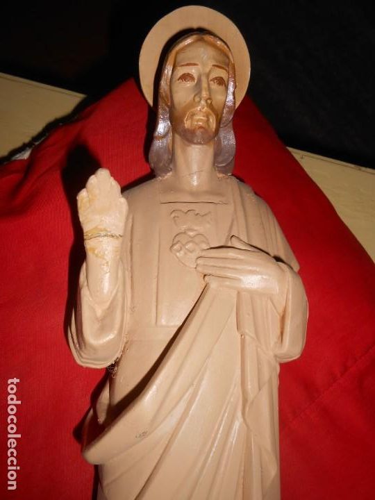 Antig&uuml;edades: IMAGEN SAGRADO CORAZ&Oacute;N DE JES&Uacute;S - Foto 2