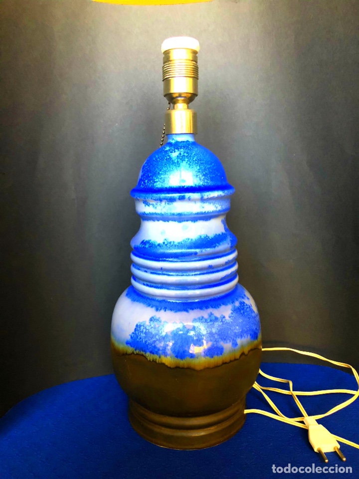 Antig&uuml;edades: REF: 01000218 &ldquo;L&Aacute;MPARA OPALINO AZUL&rdquo; LLADR&Oacute; - Foto 1