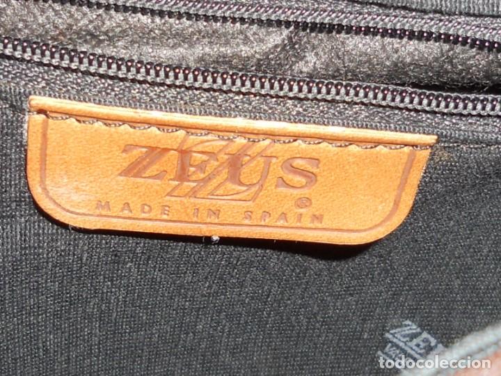 Antig&uuml;edades: BOLSO DE PIEL MARRON DE LA MARCA ZEUS - Foto 9
