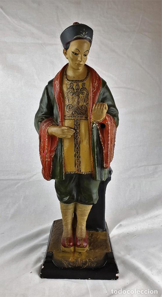 Antig&uuml;edades: ANTIGUA FIGURA POLICROMADA REF AA101 - Foto 1