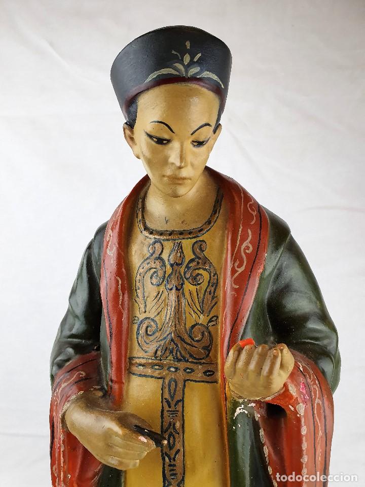 Antig&uuml;edades: ANTIGUA FIGURA POLICROMADA REF AA101 - Foto 5