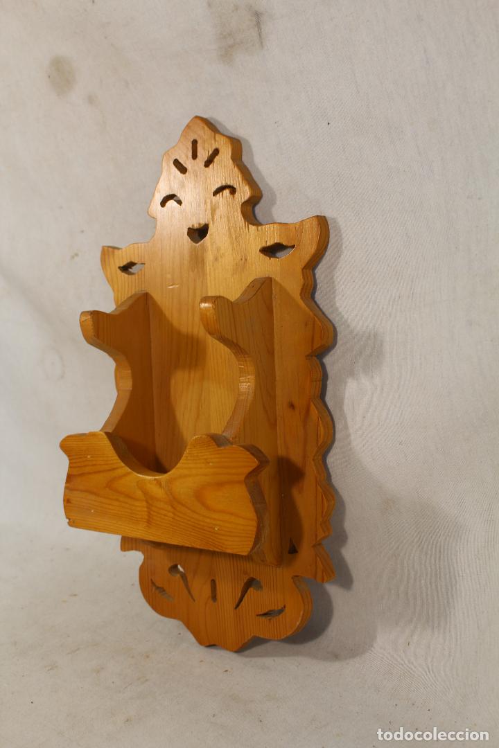 Antig&uuml;edades: almirecero - mueble de madera para almirez - Foto 3