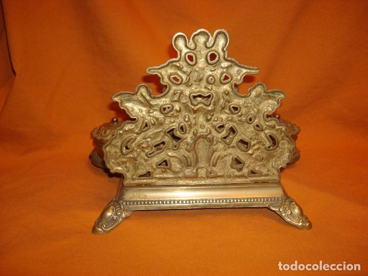 Antig&uuml;edades: ESCRIBANIA DE SOBREMESA EN BRONCE - Foto 3
