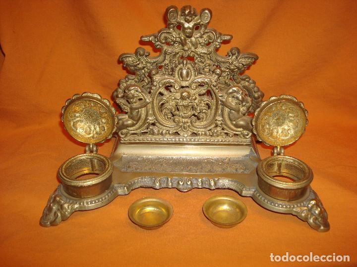 Antig&uuml;edades: ESCRIBANIA DE SOBREMESA EN BRONCE - Foto 6
