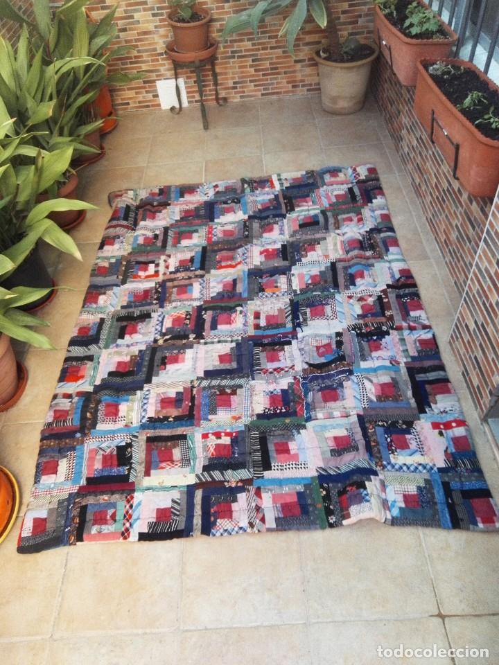 Antig&uuml;edades: Patchwork edred&oacute;n antiguo aut&eacute;ntico - Foto 9