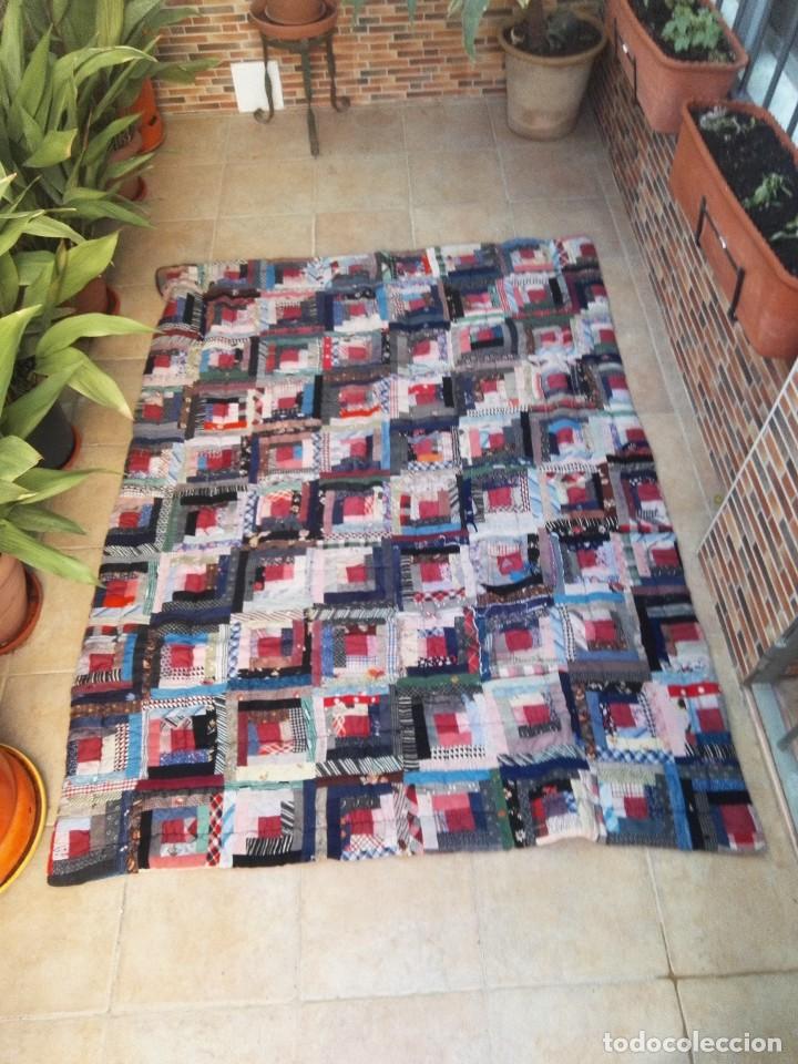 Antig&uuml;edades: Patchwork edred&oacute;n antiguo aut&eacute;ntico - Foto 8