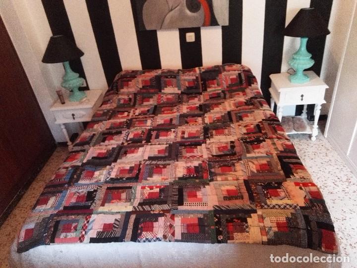 Antig&uuml;edades: Patchwork edred&oacute;n antiguo aut&eacute;ntico - Foto 10