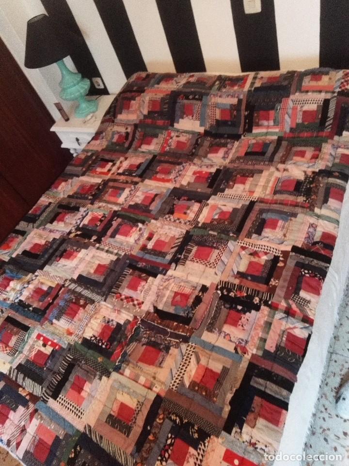 Antig&uuml;edades: Patchwork edred&oacute;n antiguo aut&eacute;ntico - Foto 11