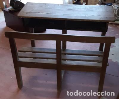 Antig&uuml;edades: ANTIGUO PUPITRE DE MADERA DE PINO - Foto 2