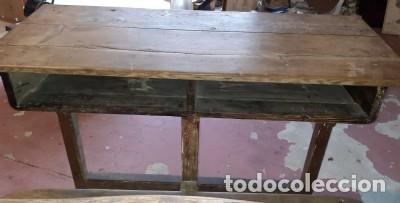 Antig&uuml;edades: ANTIGUO PUPITRE DE MADERA DE PINO - Foto 3