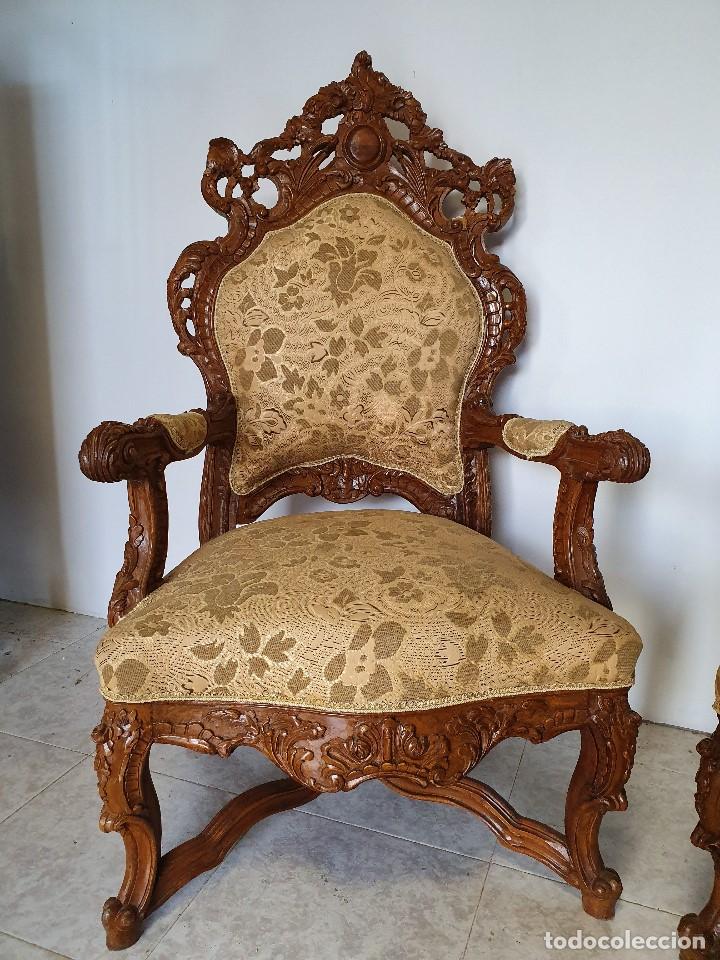 Antig&uuml;edades: ESPECTACULAR PAREJA DE SILLONES ROCOCO - Foto 5