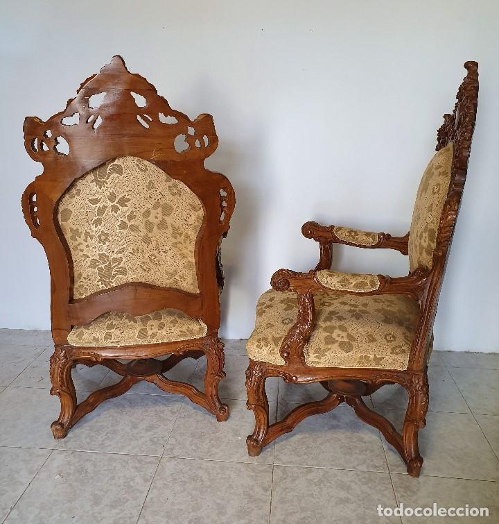 Antig&uuml;edades: ESPECTACULAR PAREJA DE SILLONES ROCOCO - Foto 7