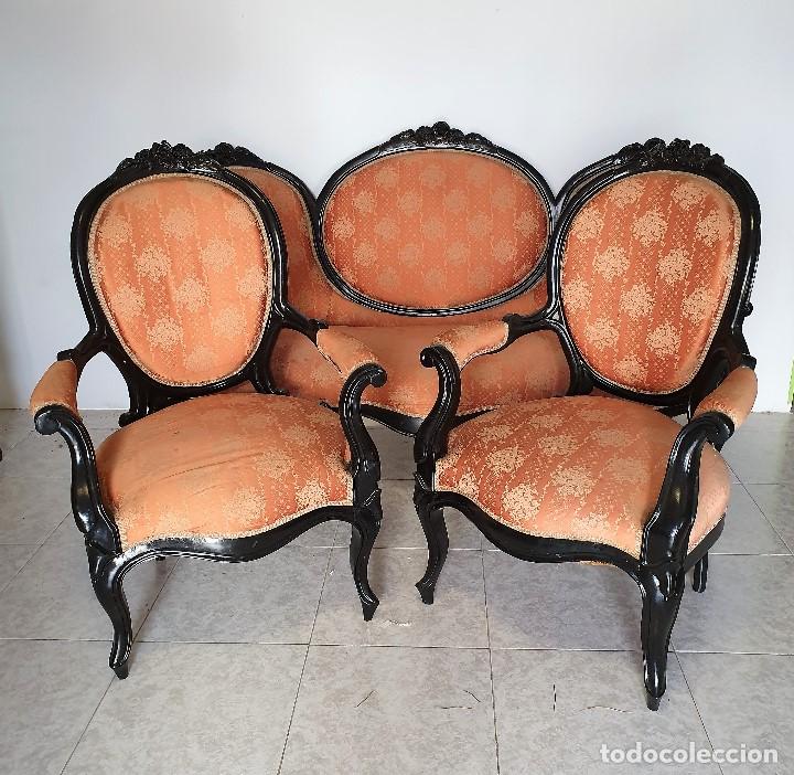 Antig&uuml;edades: CONJUNTO DE SOFA Y SILLONES - Foto 6