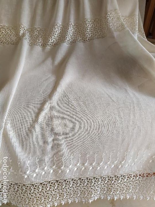 Antig&uuml;edades: Cortinas blancas bordadas y encaje - Foto 10