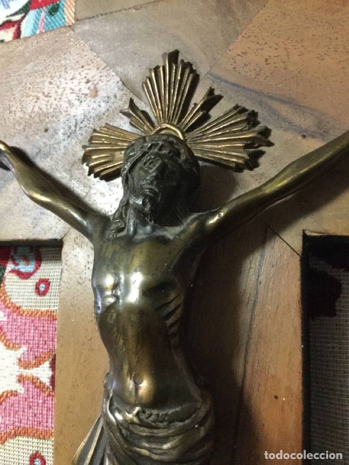 Antig&uuml;edades: CRUCIFIJO EN MADERA PARA PARED - Foto 4