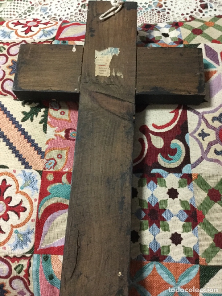 Antig&uuml;edades: CRUCIFIJO EN MADERA PARA PARED - Foto 7