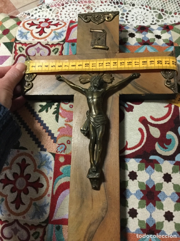Antig&uuml;edades: CRUCIFIJO EN MADERA PARA PARED - Foto 9