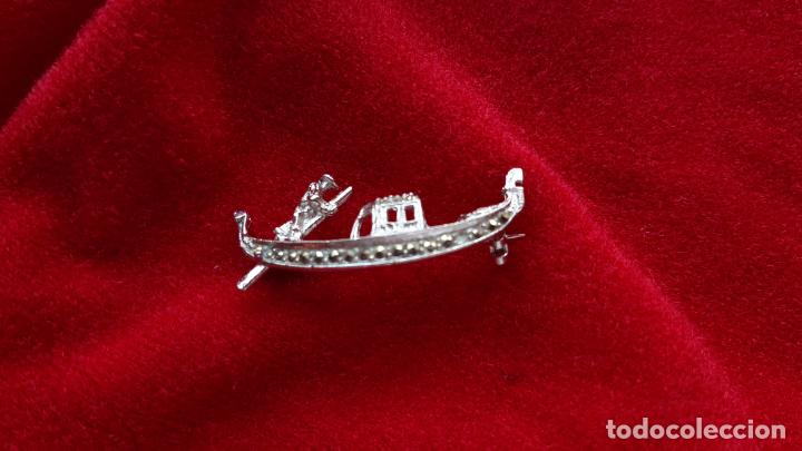 Antig&uuml;edades: Broche de plata gondola - Foto 4